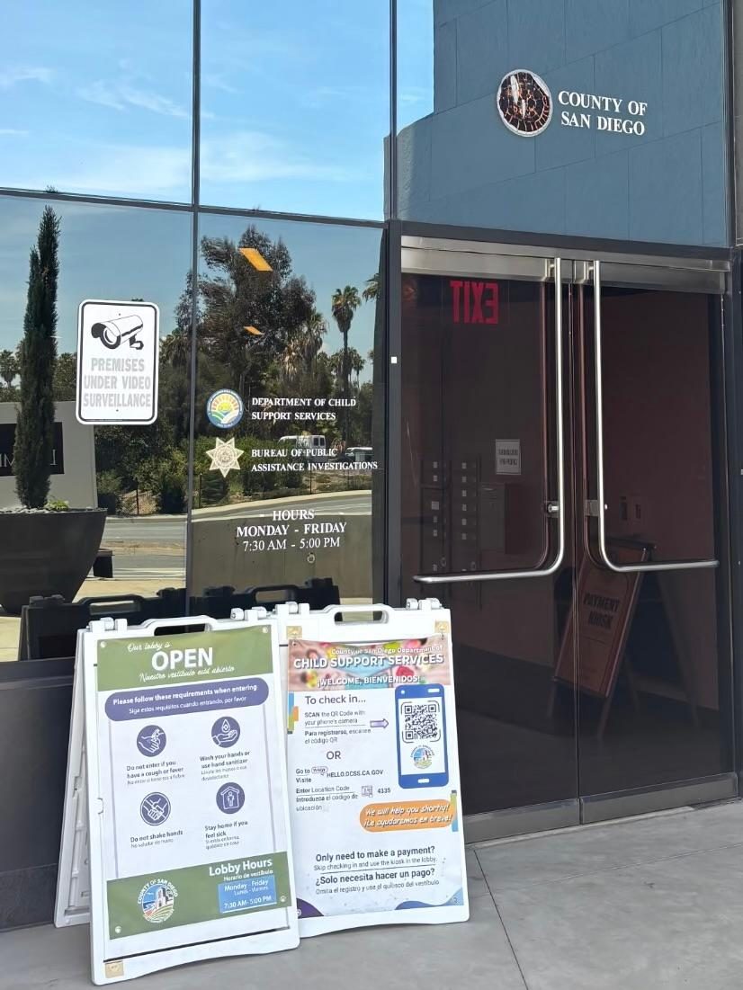 The San Diego County Department of Child Support Services office in Kearny Mesa